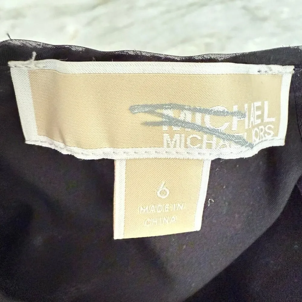 Michael Kors Floral Embroidered Dress black size 6 no belt